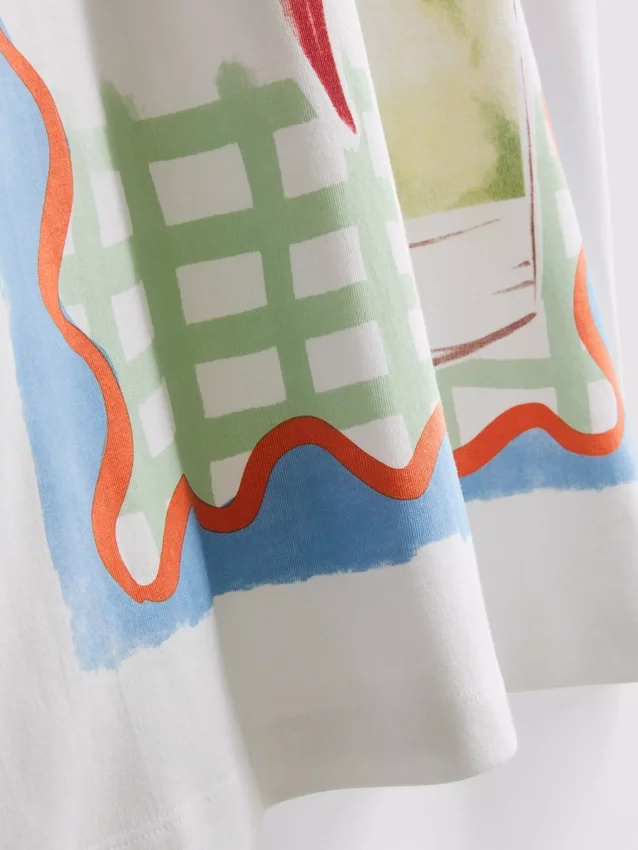 The Primark Scene | Tricou oversized din bumbac cu imprimeu Margarita The Primark Scene | Tricou oversized din bumbac cu imprimeu Margarita