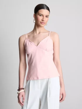 Top babydoll cu decolteu în V