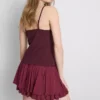 Top babydoll cu decolteu în V