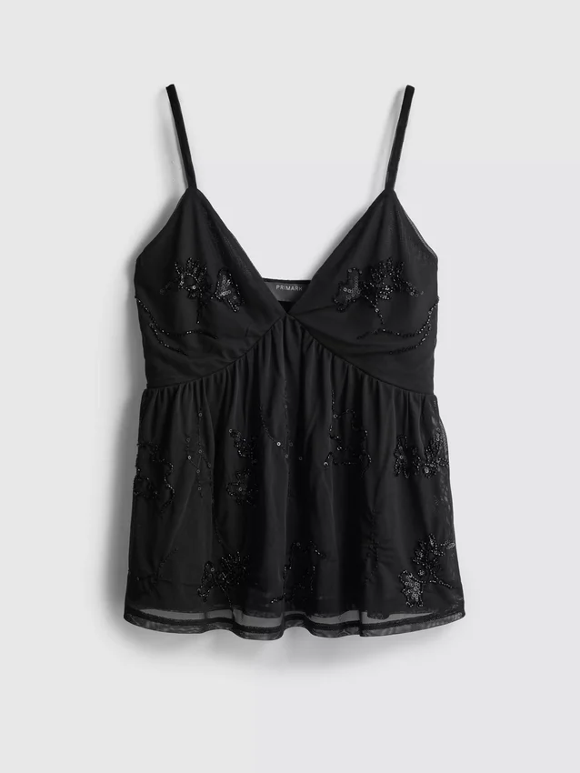 Top babydoll cu mărgele Paula Echevarría Top babydoll cu mărgele Paula Echevarría