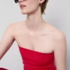 Top bandeau cu conținut ridicat de bumbac