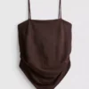 Top bandeau cu tiv în formă de batistă