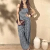 Top bandeau cu volane în carouri de la Paula Echevarría Top bandeau cu volane în carouri de la Paula Echevarría