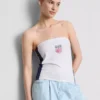 Top bandeau din bumbac cu imprimeu „Usa soccer” Top bandeau din bumbac cu imprimeu „Usa soccer”