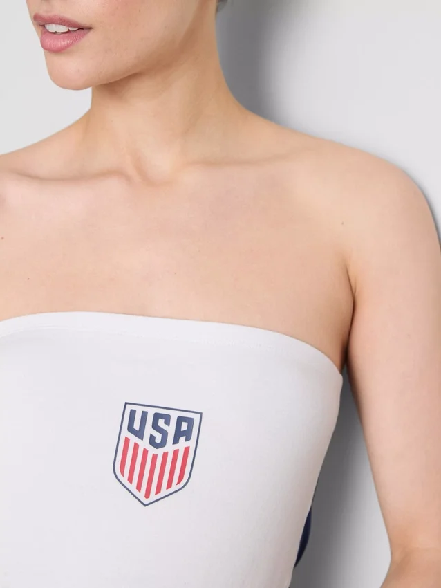 Top bandeau din bumbac cu imprimeu „Usa soccer” Top bandeau din bumbac cu imprimeu „Usa soccer”