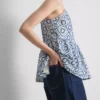Top cami din bumbac cu decupaje Top cami din bumbac cu decupaje