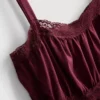 Top cami din bumbac cu tiv în formă de batistă
