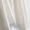 Top cami din bumbac cu tiv în formă de batistă