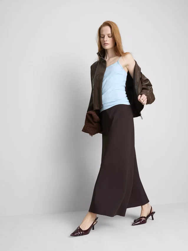 Top cami elastic, cu conținut ridicat de bumbac Top cami elastic, cu conținut ridicat de bumbac