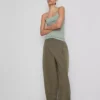 Top cami elastic, cu conținut ridicat de bumbac Top cami elastic, cu conținut ridicat de bumbac