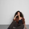 Top cami elastic, cu conținut ridicat de bumbac Top cami elastic, cu conținut ridicat de bumbac