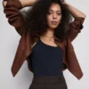 Top cami elastic, cu conținut ridicat de bumbac Top cami elastic, cu conținut ridicat de bumbac