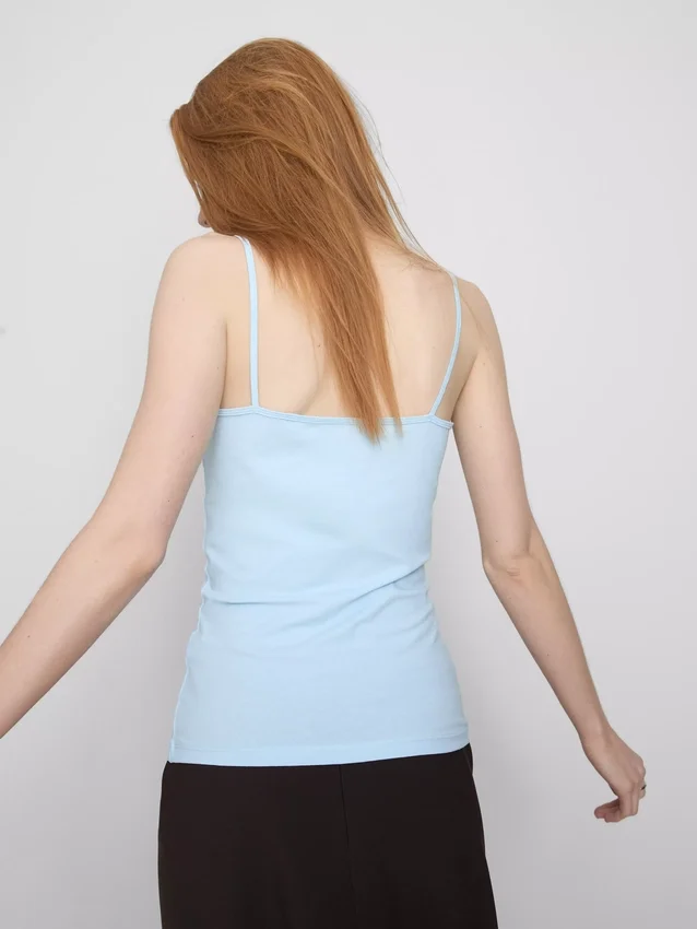 Top cami elastic, cu conținut ridicat de bumbac Top cami elastic, cu conținut ridicat de bumbac