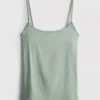 Top cami elastic, cu conținut ridicat de bumbac Top cami elastic, cu conținut ridicat de bumbac