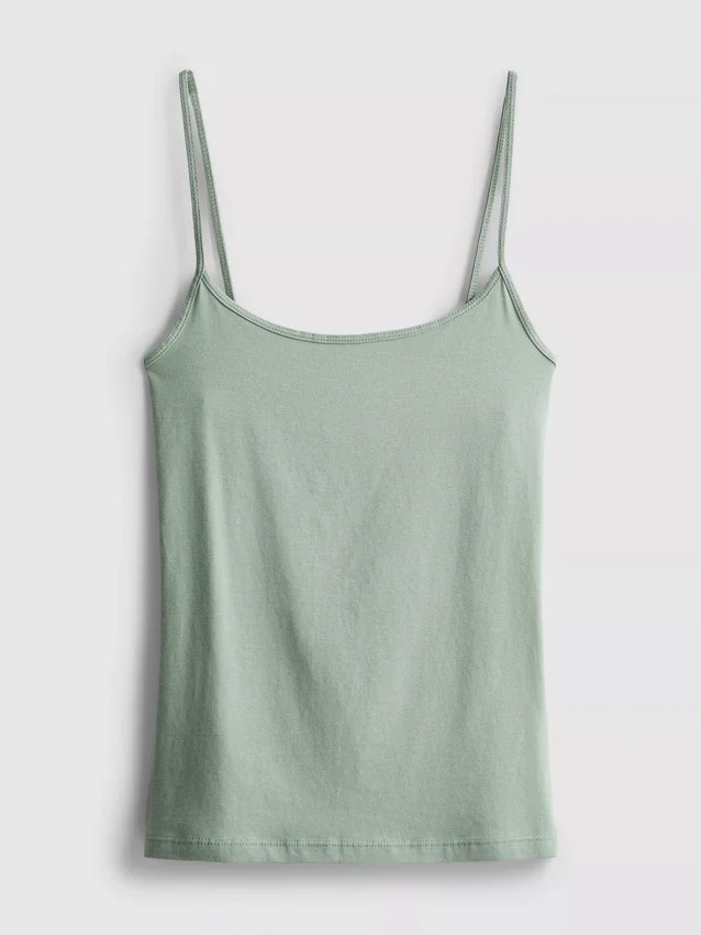 Top cami elastic, cu conținut ridicat de bumbac Top cami elastic, cu conținut ridicat de bumbac