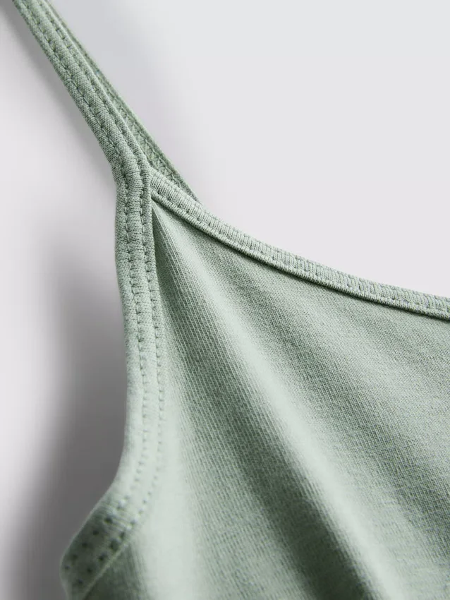 Top cami elastic, cu conținut ridicat de bumbac Top cami elastic, cu conținut ridicat de bumbac