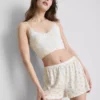 Top cami scurt, fără cusături, cu imprimeu