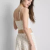 Top cami scurt, fără cusături, cu imprimeu