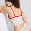 Top cami scurt, fără cusături, cu imprimeu