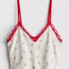 Top cami scurt, fără cusături, cu imprimeu
