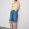 Top corset din crep cu guler pătrat