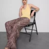 Top cu gât halter din bumbac bogat