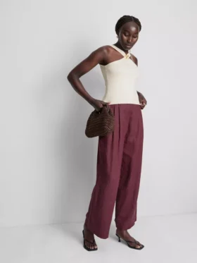 Top cu gât halter și model stea de mare