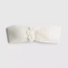 Top de bikini bandeau cu flori 3D Top de bikini bandeau cu flori 3D