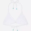 Top de bikini croșetat cu detalii din mărgele Top de bikini croșetat cu detalii din mărgele