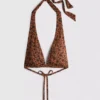 Top de bikini cu gât halter cu imprimeu leopard de la Paula Echevarría Top de bikini cu gât halter cu imprimeu leopard de la Paula Echevarría