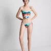 Top de bikini cu imprimeu pitoresc în stil bandană Top de bikini cu imprimeu pitoresc în stil bandană