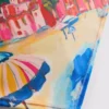 Top de bikini cu imprimeu pitoresc în stil bandană Top de bikini cu imprimeu pitoresc în stil bandană