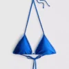 Top de bikini triunghiular cu detalii cusute Top de bikini triunghiular cu detalii cusute