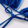 Top de bikini triunghiular cu detalii cusute Top de bikini triunghiular cu detalii cusute