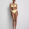 Top de bikini triunghiular cu textură șifonată Top de bikini triunghiular cu textură șifonată