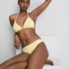 Top de bikini triunghiular cu textură șifonată Top de bikini triunghiular cu textură șifonată