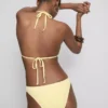 Top de bikini triunghiular cu textură șifonată Top de bikini triunghiular cu textură șifonată