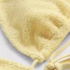 Top de bikini triunghiular cu textură șifonată Top de bikini triunghiular cu textură șifonată