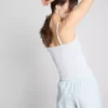 Top de casă tip cami din bumbac cu textură pointelle
