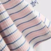 Top de pijama cu bretele, cu dungi și nervuri