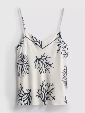 Top de pijama cu imprimeu coral