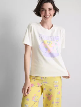 Top de pijama cu imprimeu SpongeBob SquarePants