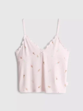 Top de pijama fără mâneci „Love to Lounge ice cream”