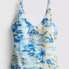 Top de tankini cu imprimeu Top de tankini cu imprimeu
