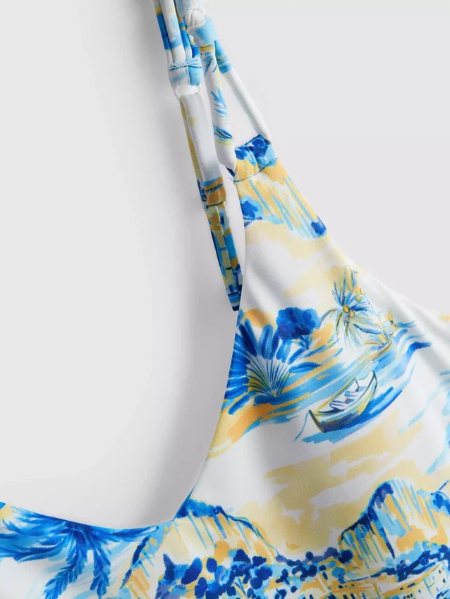 Top de tankini cu imprimeu Top de tankini cu imprimeu