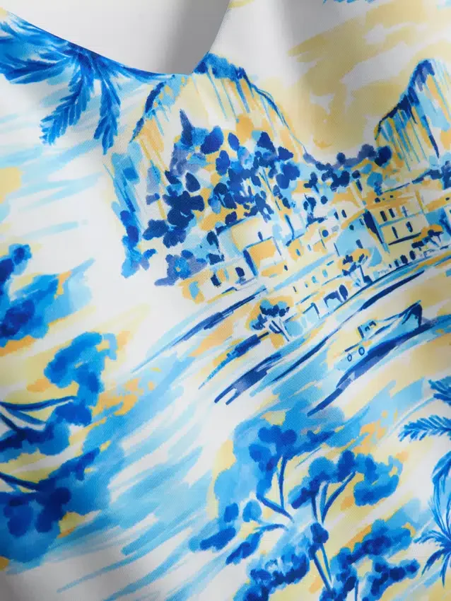 Top de tankini cu imprimeu Top de tankini cu imprimeu