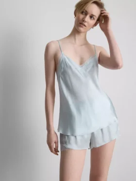 Topul de pijama din amestec de mătase „The Edit“