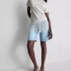 Tricou asimetric din bumbac cu franjuri