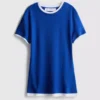 Tricou cu guler rotund, cu două straturi