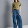 Tricou cu guler rotund din bumbac de cea mai bună calitate